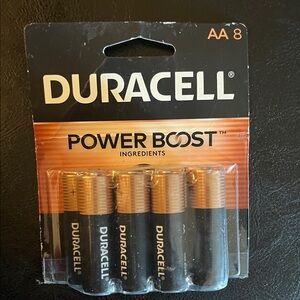 Duracell Power Boost AA Batteries - Copper & Black (8 Pack)